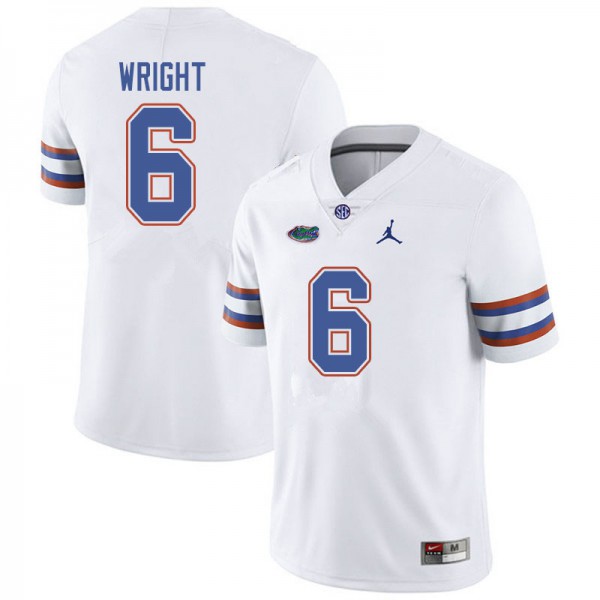 Jordan Brand Men #6 Nay'Quan Wright Florida Gators College Football Jersey White